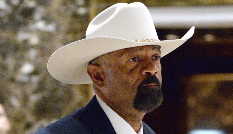 On Friday, former Milwaukee County Sheriff David Clarke tweeted an image of Obama crying next to an image of President Trump giving a thumbs up. 