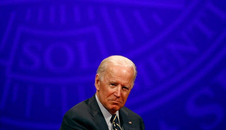Former Vice President Joe Biden reminds Democrats of when they were winning presidential elections rather than losing them. (AP Photo/Patrick Semansky)