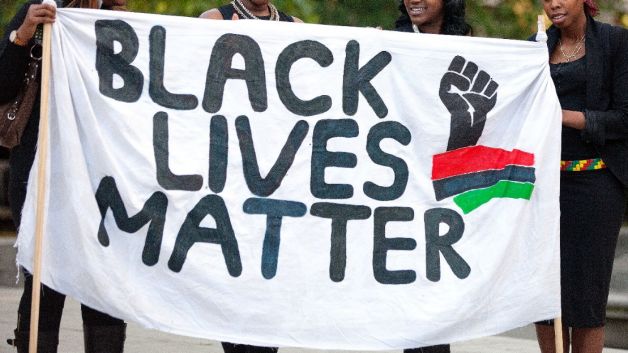 Black Lives Matter banner.
