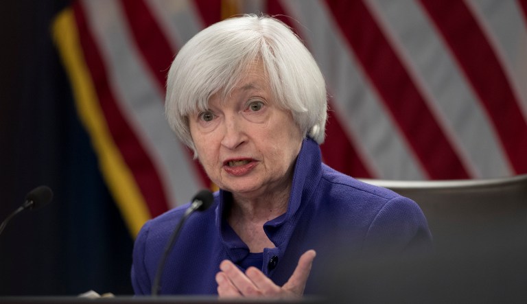 Janet Yellen will join the Brookings Institution where she'll join fellow former Fed chairman Ben Bernanke, who has been working and blogging there since leaving the Fed. (AP Photo/Carolyn Kaster)