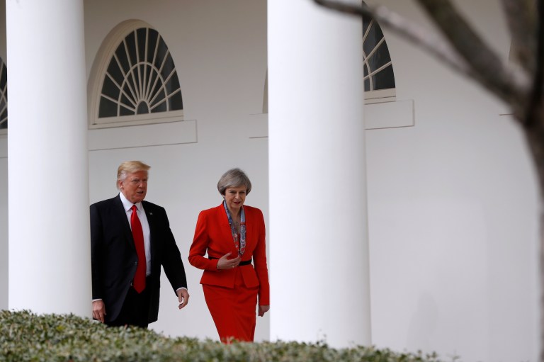 Trump has foresworn any cuts in Social Security or Medicare entitlements. May has promised to cap utility bills and to target tax cuts toward low earners. So much for the policy thrusts of Ronald Reagan and Margaret Thatcher. (AP Photo/Pablo Martinez Monsivais)