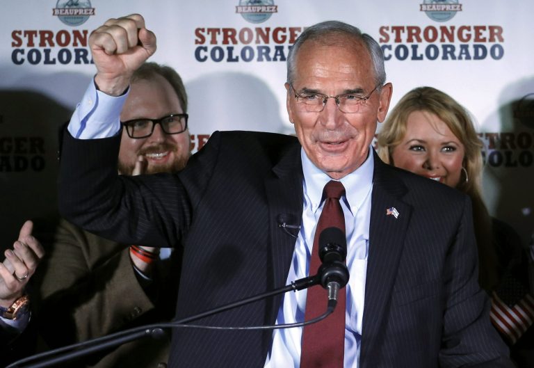 Republican gubernatorial candidate winner Bob Beauprez defeated three other Republicans, including former Rep. Tom Tancredo, for the nod to challenge Democratic Gov. John Hickenlooper in November. (AP Photo/Ed Andrieski)