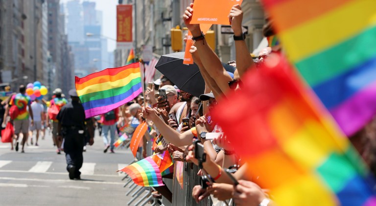 Many people attend the celebrations purely to socialize and surround themselves with the gay community. Some show up just out of support to the community. (AP Photo/Mel Evans)