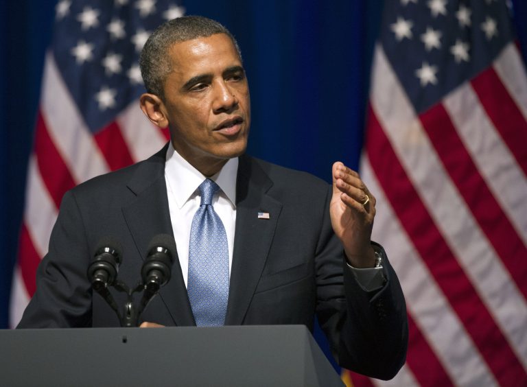President Barack Obama addresses an Organizing for Action summit in Washington, Monday, July 22. The group was formed from Obama's 2012 re-election campaign with the express goal of backing his policy priorities. (AP/Cliff Owen)