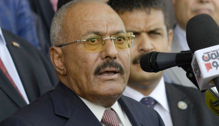 The circumstances of Saleh's death were unclear but Houthi officials said their forces caught up with him as he tried to flee Sanaa. (AP Photo/Hani Mohammed, File)