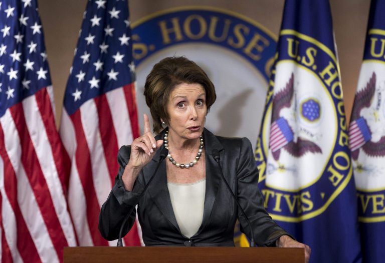 House Minority Leader Nancy Pelosi has suggested that the chamber's Republican leaders are in no hurry to let the partial government shutdown end in a move designed to gain bargaining leverage on deals to fund federal agencies and increase the nation's borrowing limit.ÃÂ (AP Photo/ Evan Vucci)