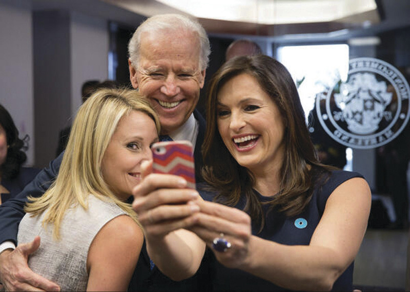 In Washington, Mariska Hargitay gives serious talk, hangs out with Joe Biden