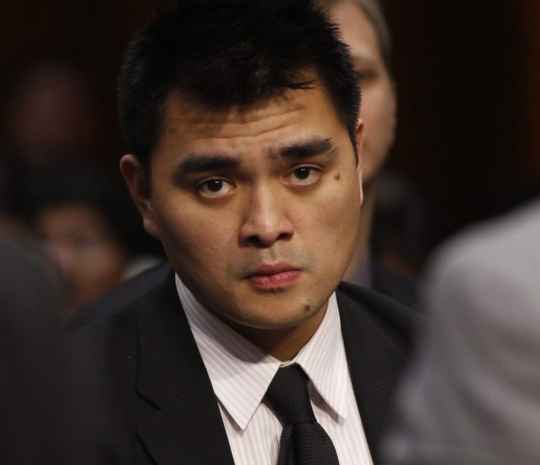   FILE - In this June 28, 2011, file photo, Pulitzer Prize winning journalist and immigration reform activist Jose Antonio Vargas, listens as Homeland Security Secretary Janet Napolitano and Education Secretary Arne Duncan testify at a hearing regarding immigration reform and the DREAM Act on Capitol Hill in Washington. Legal immigrants living in the U.S. now surpass in number those who entered the country illegally, reflecting a dwindling inflow of Latino migrants that is creating political pressure for an immigration fix that gives legal status to the millions of undocumented already here. 