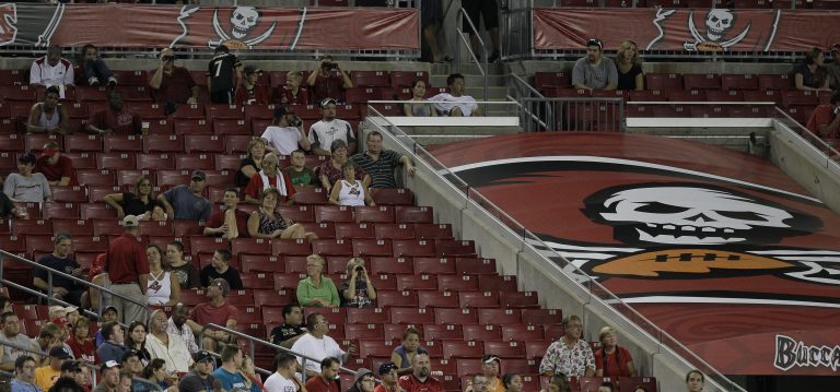 Empty seats cause a preseason game between the Tampa Bay Buccaneers and the Jacksonville Jaguars to be blacked out on TV, Saturday, Aug. 28, 2010 in Tampa, Fla. (AP Photo/Chris O'Meara)