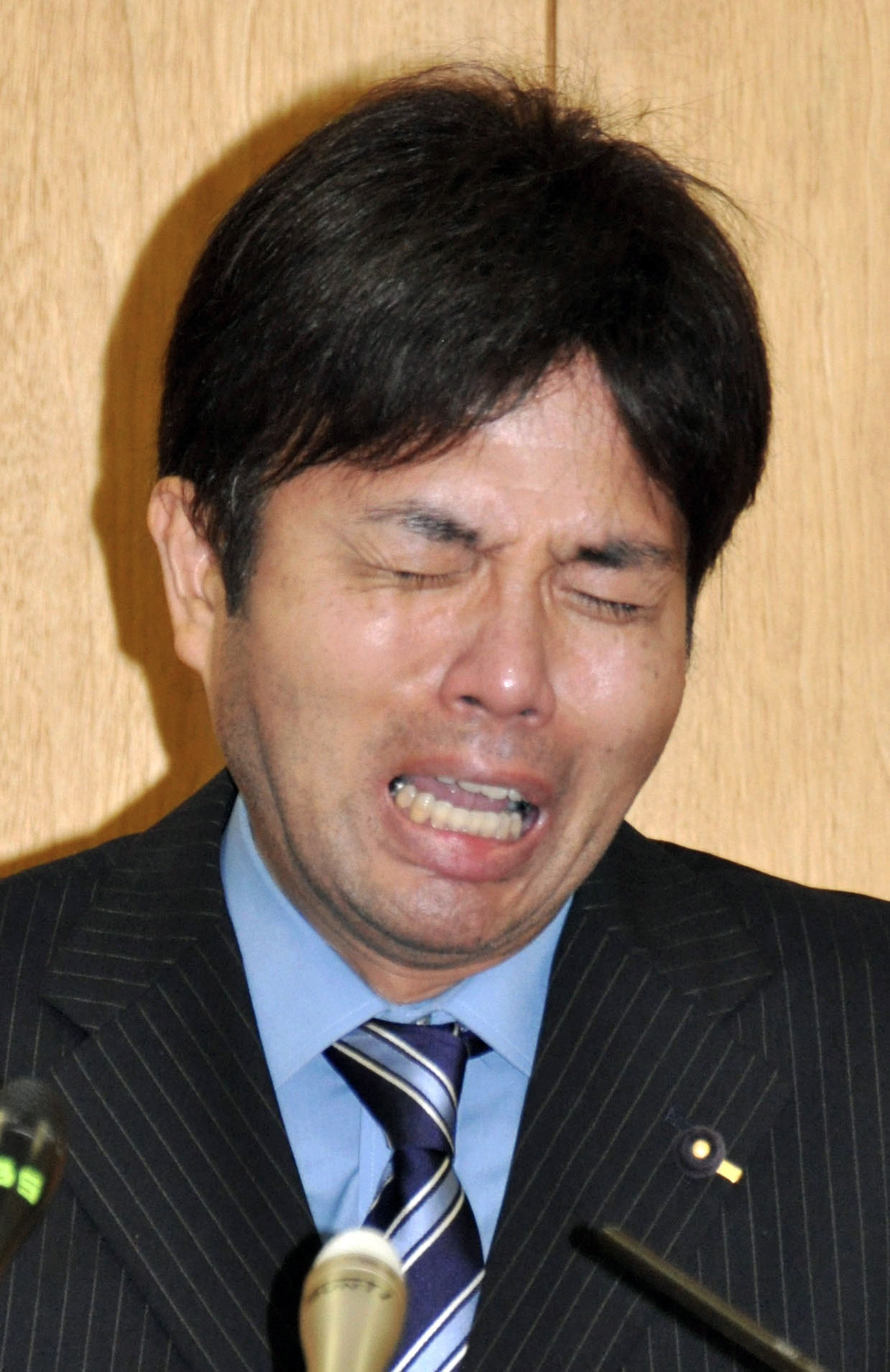 Video of Japan politician weeping goes viral