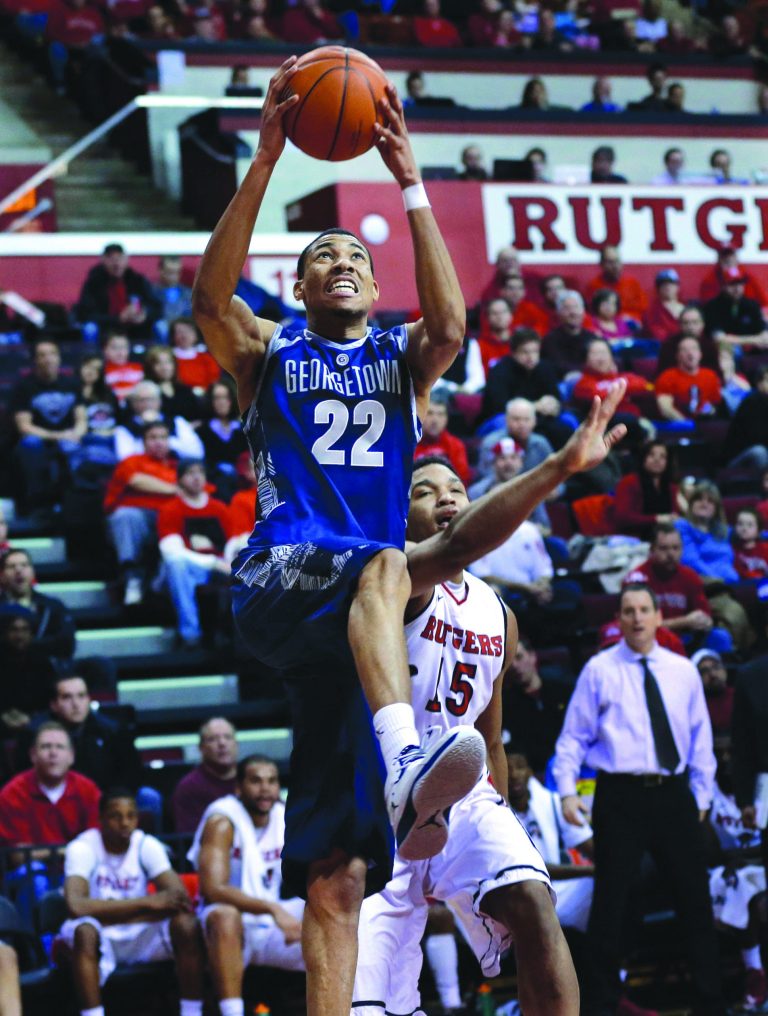 Mel Evans/AP
Otto Porter Jr. scored 10 consecutive points for Georgetown near the end of the second half in a road victory over Rutgers.