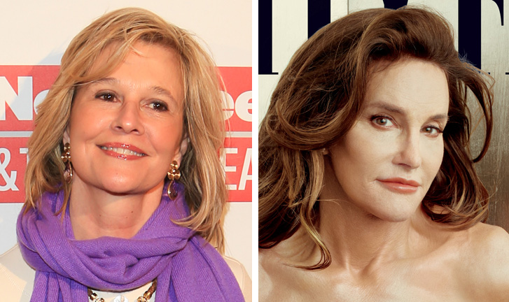 Washington Post conservative columnist Kathleen Parker, left, is one of the few voices in media not celebrating Olympic gold medalist and reality TV star Bruce Jenner's transition into a woman. (Getty Images File, Annie Leibovitz/Vanity Fair via AP)