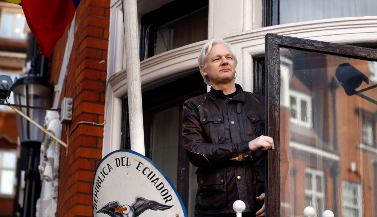 WikiLeaks founder Julian Assange's health has reportedly deteriorated while he lives inside the Ecuadorian Embassy in London, unable to leave for fear of facing criminal charges. (AP Photo/Frank Augstein, File)