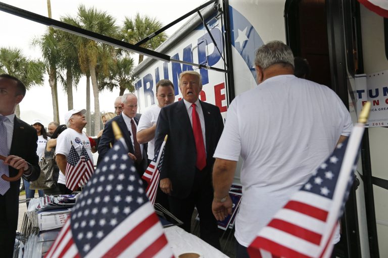 Trump still trails the former secretary of state by 2 percentage points overall. (AP Photo/Gerald Herbert)