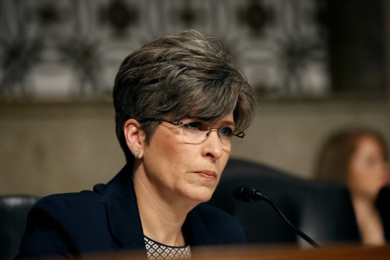 In an interview with WHO in Iowa, Joni Ernst, an Iraq War veteran, said she was "disappointed" in the insult-laden nature of the Republican race. (AP Photo)