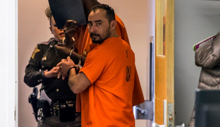 Manuel Orrego-Savala was charged with two counts of causing death when operating a motor vehicle and two counts of failure to remain at the scene of an accident. (Mykal McEldowney/The Indianapolis Star via AP)