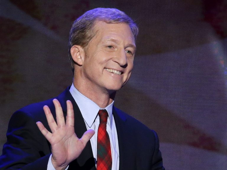 "I believe my work right now should not be in our nation's capital but here at home in California," Steyer said. (AP)