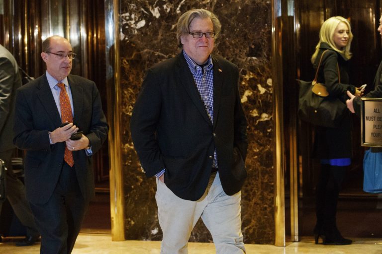 Steve Bannon has a place in the White House. (AP Photo/Evan Vucci, File)