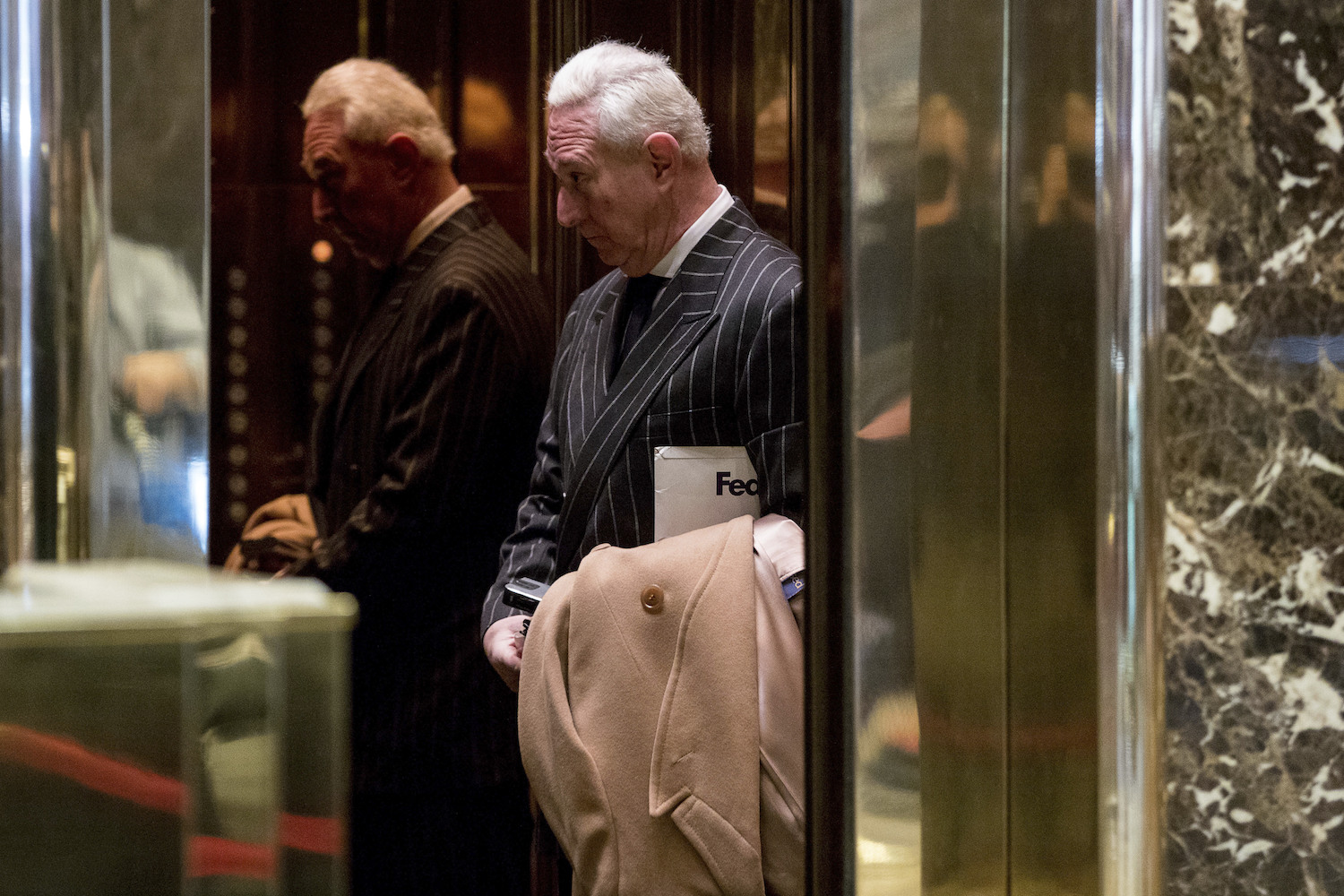 Trump confidant Roger Stone says he was in a car crash