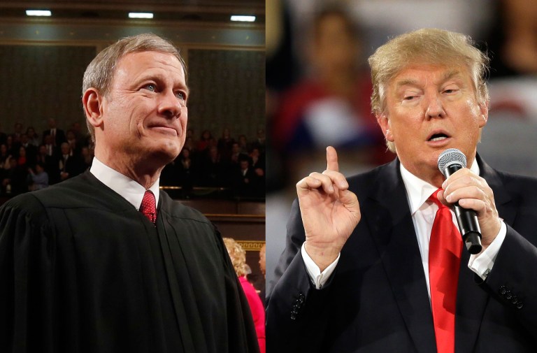 Trump calls Roberts ‘a disgrace,’ shrugs off protests in South Carolina