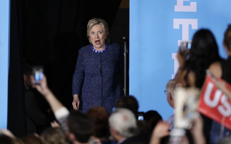 The computer used by Hillary Clinton aide Huma Abedin and her now-estranged husband Anthony Weiner, which is now in the FBI's custody, contain thousands of emails that the FBI will have to investigate to see if they relate to official government work, or if they are classified, or if they are simply duplicates of emails authorities already processed, according to reports late Friday. (AP Photo/Charlie Neibergall)