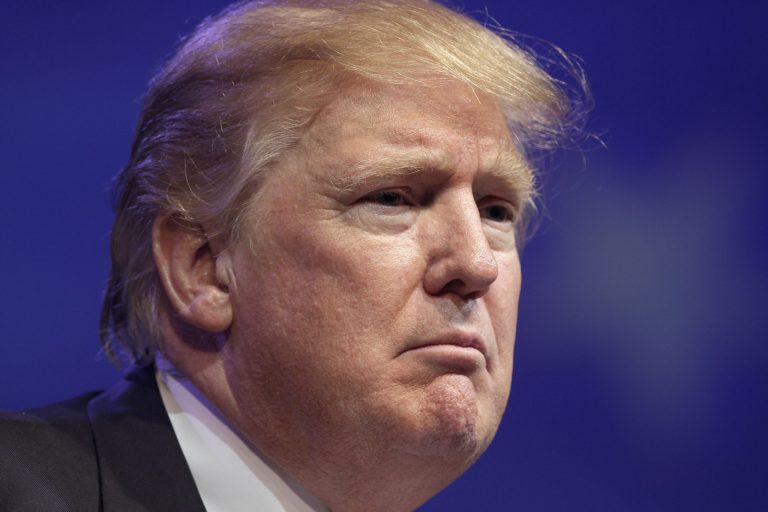 Republican presidential hopeful Donald Trump speaks at the Republican Party of Arkansas Reagan Rockefeller dinner in Hot Springs, Ark., Friday, July 17, 2015. (AP Photo/Danny Johnston)