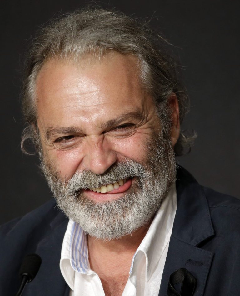 Actor Haluk Bilginer during a press conference for Winter Sleep at the 67th international film festival, Cannes, southern France, Saturday, May 17, 2014. (AP Photo/Thibault Camus)