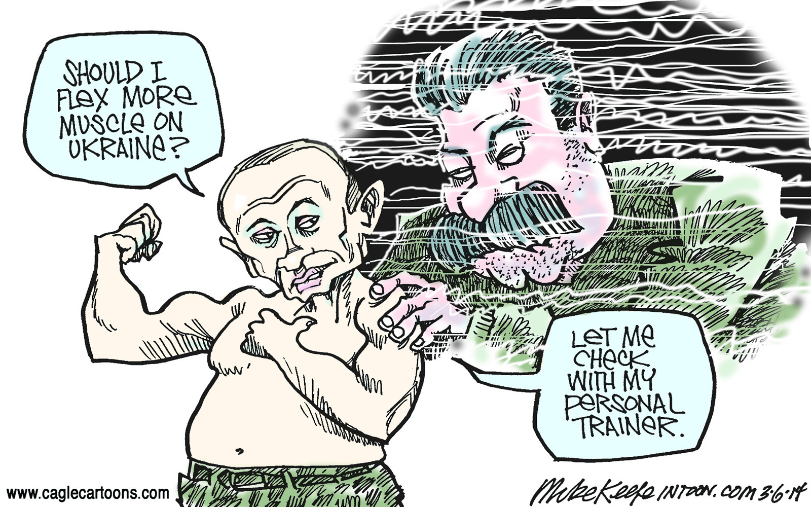 Editorial cartoon: Personal trainer