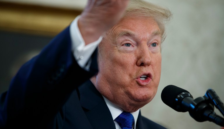 "I mean it's inconceivable, it's absolutely inconceivable," Trump told Laura Ingraham. "It's horrible." (AP Photo/Evan Vucci)