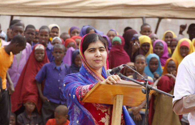 Malala said each birthday, she will go to a region where girls' education is neglected and needs attention. (AP Photo/Khalil Senosi)