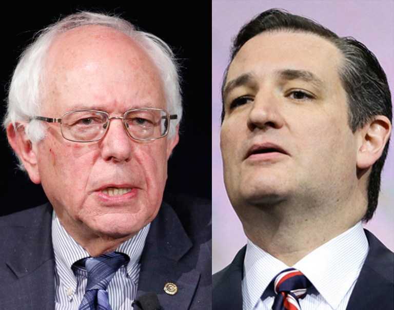 U.S. voters shows residents of Cruz and Sanders' home states agree they're doing a good job in Congress. (AP Photos)
