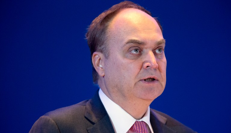 Russia's Deputy Minister of Defense Anatoly Antonov speaks at the Xiangshan Forum, a gathering of the region's security officials, in Beijing, Saturday, Oct. 17, 2015. 