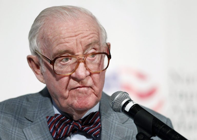 Retired Supreme Court Justice John Paul Stevens speaks at an event in Washington, D.C. 