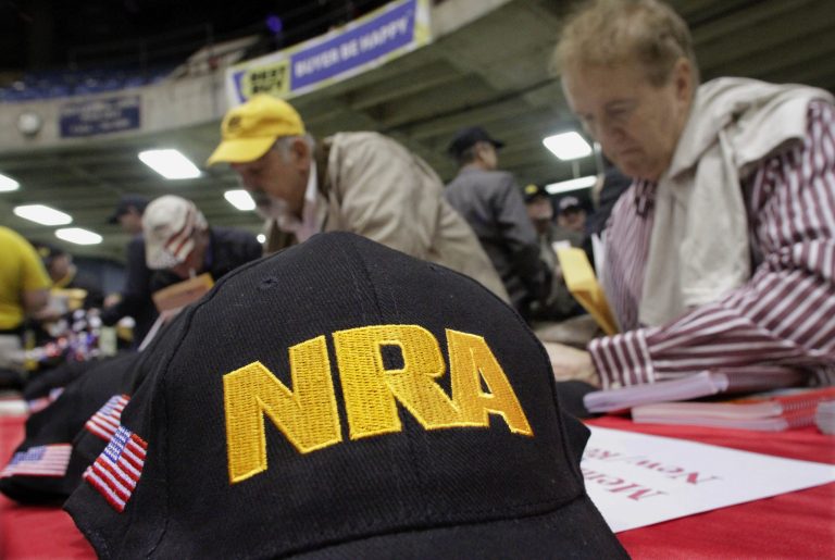 Illinois gun owners and supporters file out NRA applications.