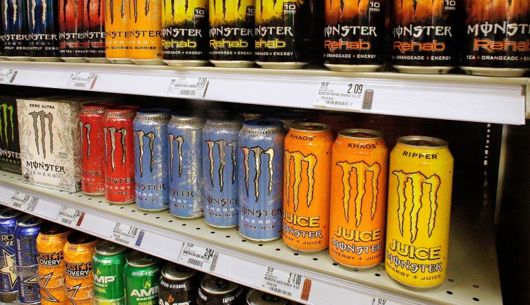 Sodas and energy drink are stacked and line the shelves in a grocery store Wednesday, May 18, 2016, in Springfield, Ill. Lawmakers scrambling to find money to fix Illinois' multibillion dollar deficit are looking to sugary drinks as one potential source of revenue. Taxing distributors of sodas, energy drinks and other sugary beverages was among the revenue-generating ideas a group of lawmakers proposed to Illinois Gov. Bruce Rauner and other legislative leaders last week. They're trying to end a nearly yearlong impasse that's left the state without a budget.