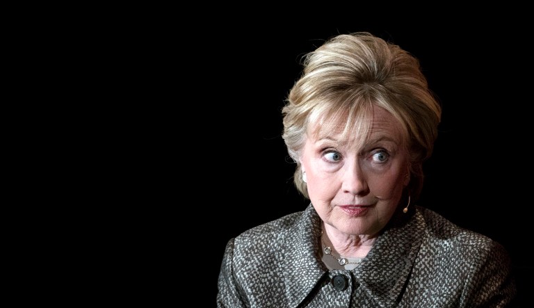 Former Secretary of State Hillary Clinton speaks during an event.