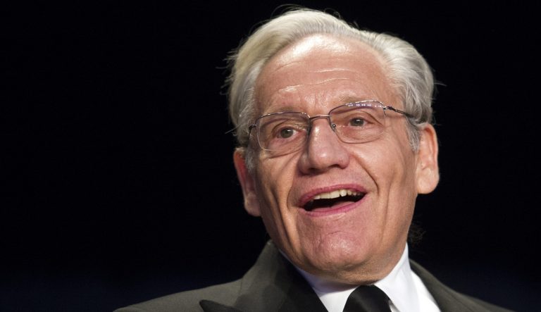 Journalist Bob Woodward sits at the head table during the White House Correspondents' Dinner in Washington, Saturday, April 29, 2017. 