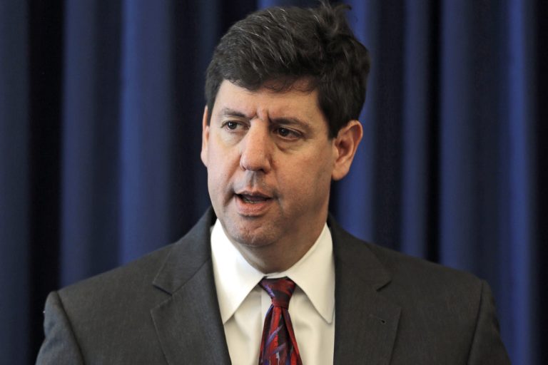 FILE â In this Oct. 8, 2015, file photo, U.S. Attorney Steven Dettelbach speaks at a news conference in Cleveland. Dettelbach, who served as U.S. attorney for the Northern District of Ohio from 2009 to 2016, formally announced his Democratic bid for state attorney general Tuesday, May 30, 2017, facing Republican Ohio Auditor of State Dave Yost in the Nov. 7 general election.