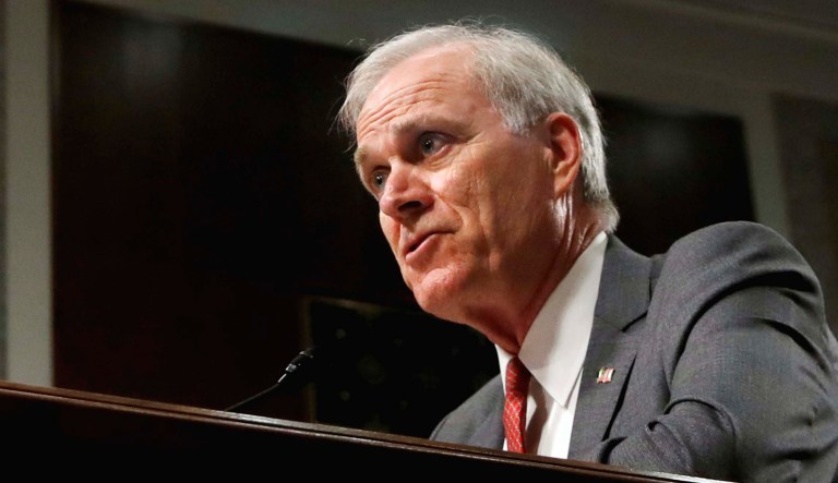 Navy Secretary Richard Spencer testifies on Capitol Hill in D.C.