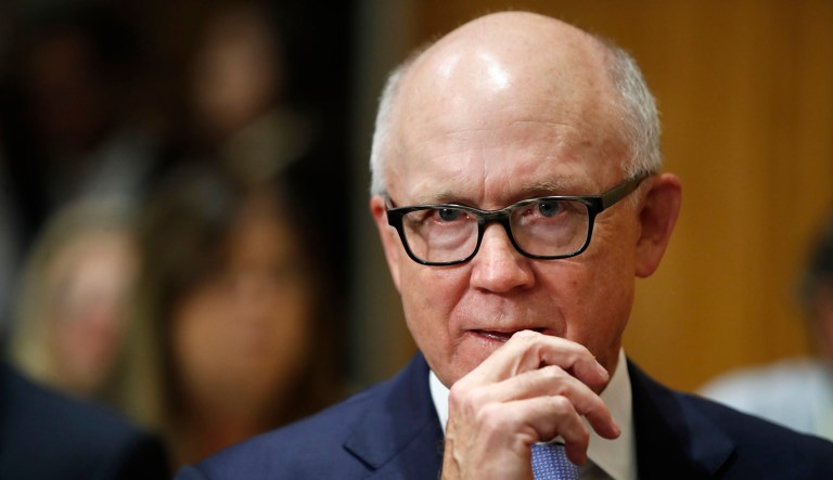 Woody Johnson attends a hearing in D.C.