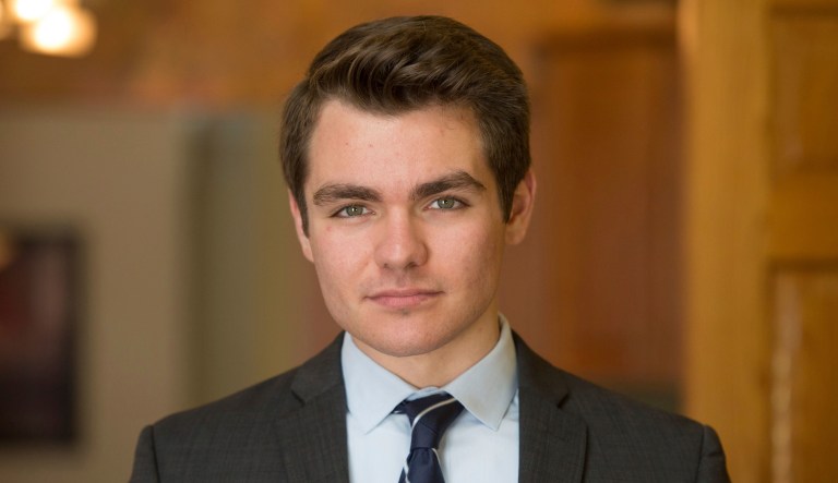 Nicholas Fuentes, poses for a photo in his home in LaGrange Park, Ill. on Wednesday, Aug. 16, 2017.