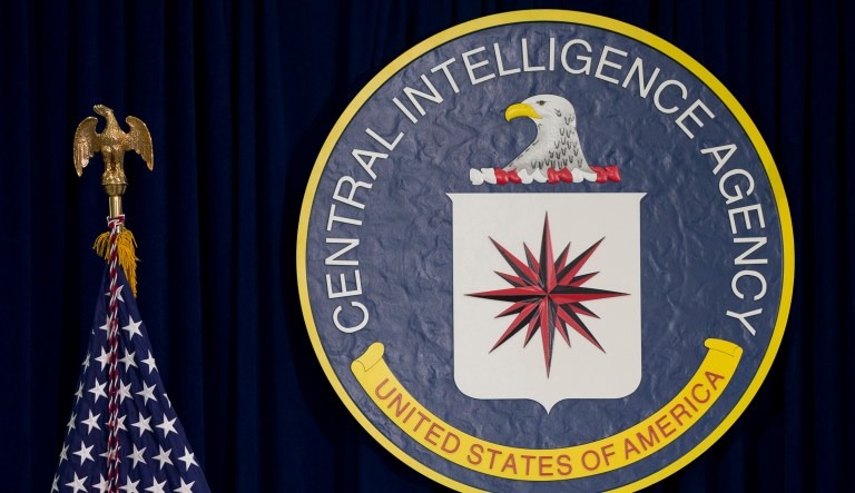 This photo shows the seal of the Central Intelligence Agency at CIA headquarters in Langley, Va. 