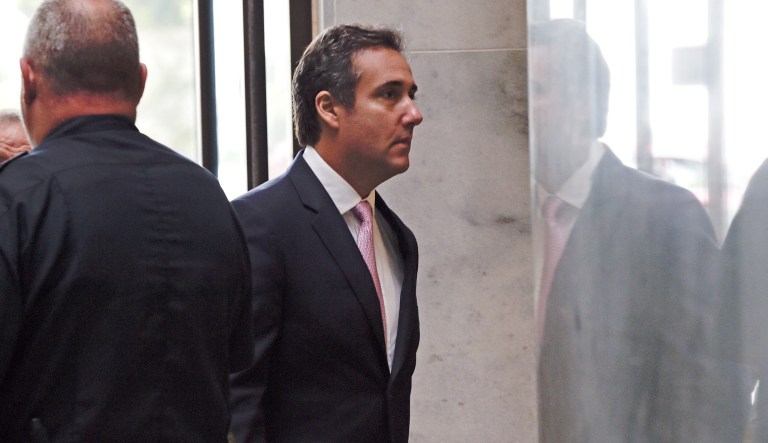Michael Cohen, President Trump's personal attorney, arrives on Capitol Hill in Washington, Tuesday, Sept. 19, 2017. Cohen is schedule to testify before the Senate Intelligence Committee in a closed session.