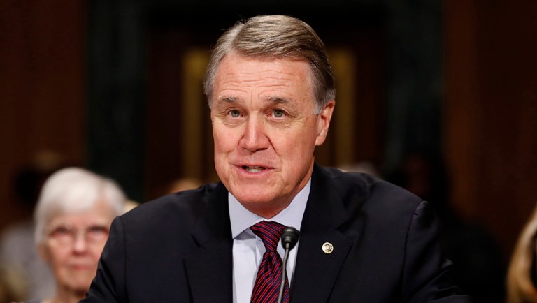 Sen. David Perdue, R-Ga., speaks during a Senate Judiciary Committee hearing for Colorado Supreme Court Justice Allison Eid.