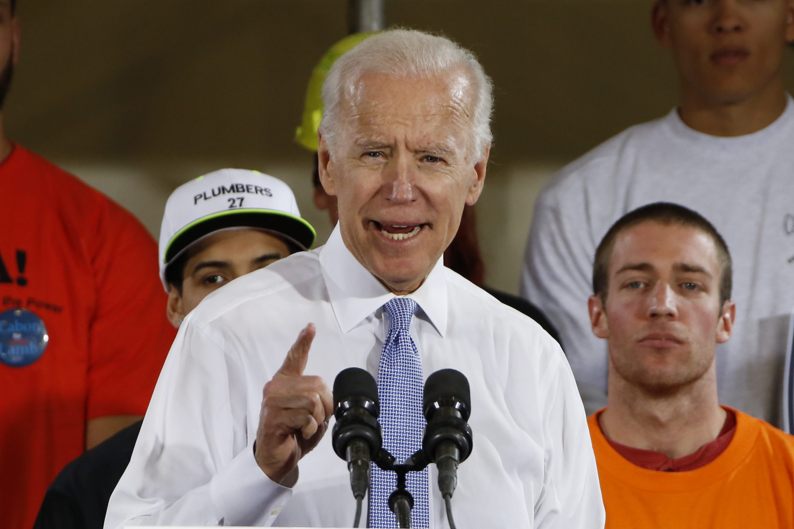 Joe Biden doesn’t get the irony about verbally assaulting President Trump at a rally about sexual assault