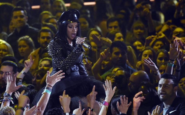 Cardi B performs during the 2018 iHeartRadio Music Awards at The Forum on Sunday, March 11, 2018, in Inglewood, Calif.