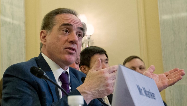 Former Veterans Affairs Secretary David Shulkin testifies on FY2019 and FY2020 budgets for veterans programs before the Senate Committee on Veterans Affairs on Capitol Hill.