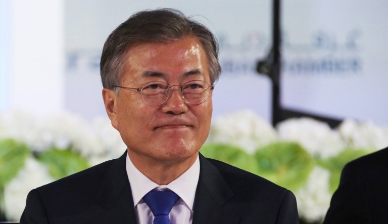 South Korean President Moon Jae-in. 