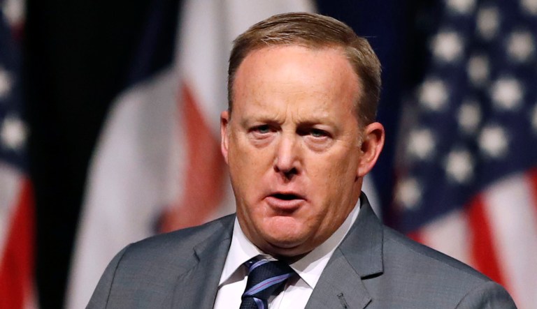 Sean Spicer is seen.