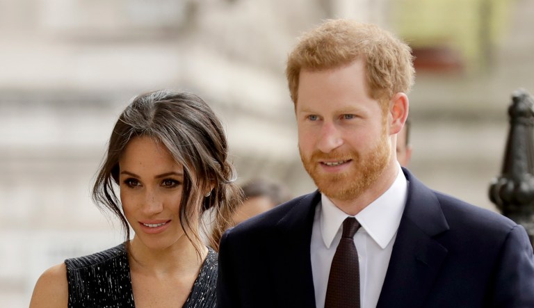 Britain's Prince Harry (pictured left) and his fiancee Meghan Markle arrive to attend a Memorial Service to commemorate the 25th anniversary of the murder of black teenager Stephen Lawrence at St Martin-in-the-Fields church in London.